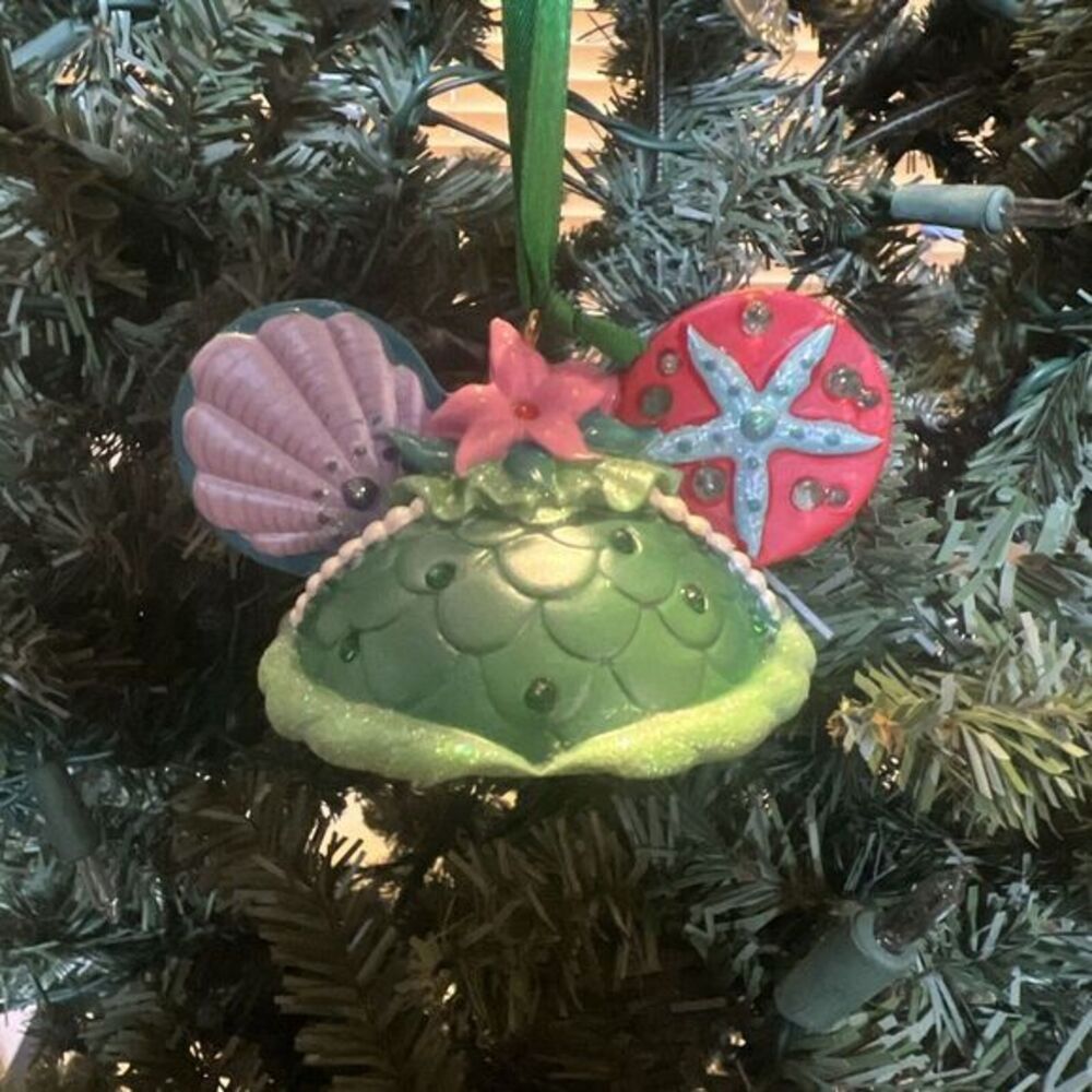 Disney Parks Little Mermaid Ariel Mickey Ear Hat Christmas‎ Ornament